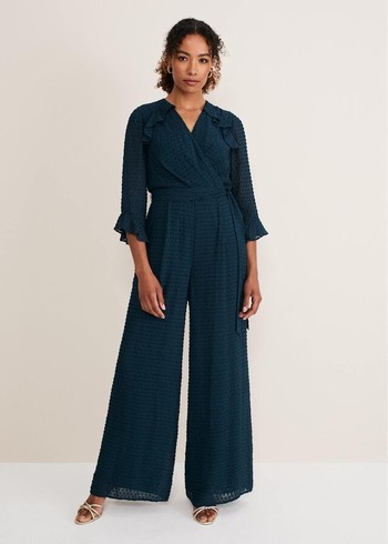 Phase Eight Hattie Wrap Wide Leg Dress Navy Canada | ULIWPQ-824